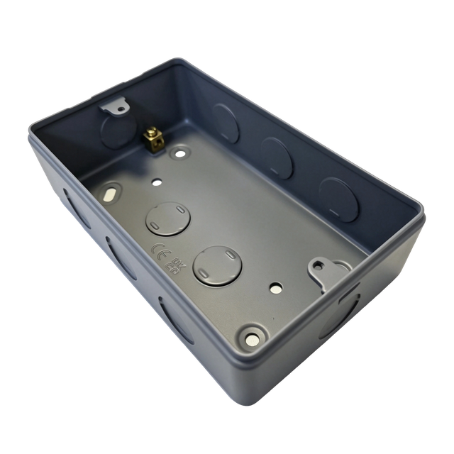2Gang Metal-Clad Surface Mounting Box Powder Coating