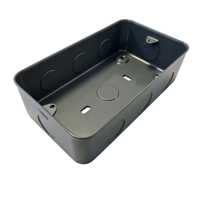 2Gang Metal-Clad Back Box Powder Coating